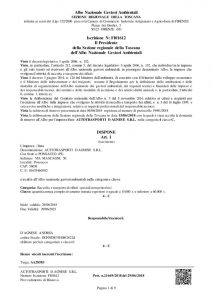 Autotrasporti D'Agnese Srl FI01612 Cat.4 DEL 29/06/2018